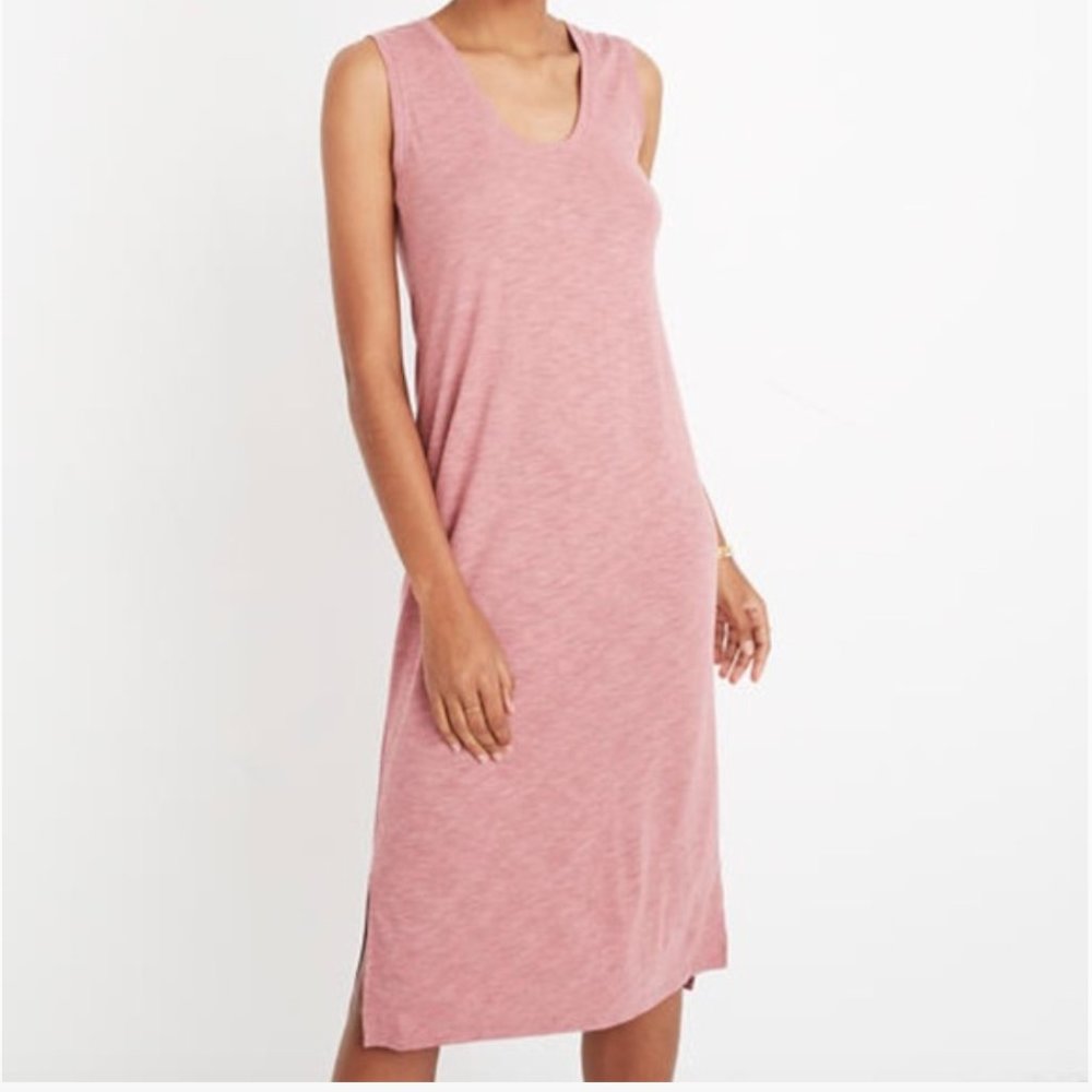 Madewell Pink Jersey Tank Dress Small